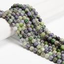 Natural Multi Color Tanzanite Smooth Round Beads 6mm 8mm 15.5" Strand