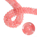 Cherry Red Dyed Quartz Smooth Round Beads 8mm 10mm 15.5" Strand