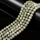 Natural Genuine Green Jade Smooth Round Beads Size 6mm 8mm 10mm 15.5'' Strand