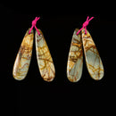 Cherry Red Creek Jasper Pendant Earrings Teardrop Shape Size 12x46mm Sold Per Pair