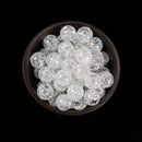 Clear Crackled Quartz Smooth Round Beads 6mm 8mm 10mm 15.5" Strand