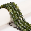 Natural Canadian Jade Smooth Round Size 6mm 8mm 10mm 15.5'' Strand