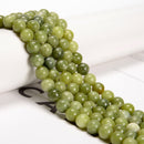 Natural Chinese Green Jade Smooth Round Beads 4mm 6mm 8mm 10mm 15.5'' Strand