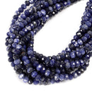 Natural Sodalite Faceted Rondelle Beads 4x6mm 5x8mm 15.5" Strand