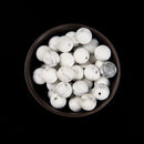 Natural White Howlite Matte Round Beads 4mm 6mm 8mm 10mm 12mm 15.5" Strand