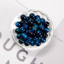 Blue Green Tiger's Eye Smooth Round Beads 4mm 6mm 8mm 10mm 12mm 15.5" Strand