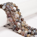 Botswana Agate Smooth Round Beads 6mm 8mm 10mm 12mm 15.5" Strand