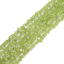 Natural Peridot Irregular Nugget Chips Beads Approx 4-5mm 34" Strand