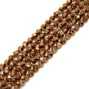 Copper Plated Hematite Star Cut Nugget Beads 4mm 15.5" Strand