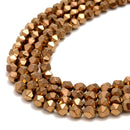 Copper Plated Hematite Star Cut Nugget Beads 4mm 15.5" Strand