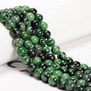 Ruby Zoisite Smooth Round Beads Size 4mm 6mm 8mm 10mm 12mm 15.5" Strand