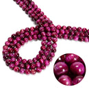 Pink Tiger's Eye Smooth Round Beads 4mm 6mm 8mm 10mm 12mm 15.5" Strand