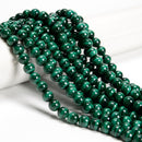 Natural Light Green Malachite Smooth Round Beads 8mm 15.5" Strand