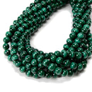 Natural Light Green Malachite Smooth Round Beads 8mm 15.5" Strand