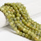 Natural Chinese Green Jade Faceted Round Beads 6mm 8mm 10mm 15.5" Strand