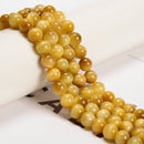 Golden Tiger's Eye Smooth Round Beads 4mm 6mm 8mm 10mm 12mm 15.5" Strand
