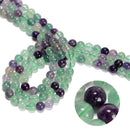 Fluorite Smooth Round Beads 4mm 6mm 8mm 10mm 12mm 15.5" Strand