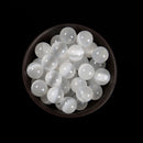 Natural Selenite Smooth Round Beads Size 6mm 8mm 10mm 12mm 16mm 18mm 15.5"Strand