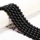 Black Onyx Matte Round Beads 4mm 6mm 8mm 10mm 12mm Approx 15.5" Strand