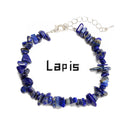 01-Mixed Gemstone Chips Bracelet Silver Plated Clasp Size 5-8mm 7''-8.5'' Length