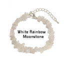 01-Mixed Gemstone Chips Bracelet Silver Plated Clasp Size 5-8mm 7''-8.5'' Length