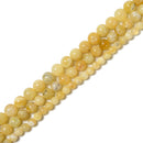 Natural Yellow Opal Smooth Round Beads Size 6mm 8mm 10mm 15.5'' Strand