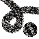 Snowflake Obsidian Smooth Round Beads 2mm 4mm 6mm 8mm 10mm 12mm 15.5" Strand