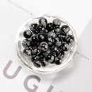 Snowflake Obsidian Smooth Round Beads 2mm 4mm 6mm 8mm 10mm 12mm 15.5" Strand