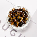 Yellow Tiger's Eye Smooth Round Beads 4mm 6mm 8mm 10mm 12mm 14mm - 20mm 15.5" Strand