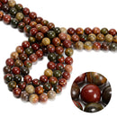 Red Creek Jasper Smooth Round Beads 4mm 6mm 8mm 10mm 12mm 15.5" Strand