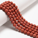 Red Poppy Jasper Matte Round Beads 4mm 6mm 8mm 10mm 12mm 15.5" Strand