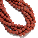 Red Poppy Jasper Matte Round Beads 4mm 6mm 8mm 10mm 12mm 15.5" Strand