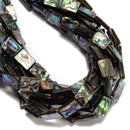 Abalone Rectangle Shape Beads 8x10mm 8x12mm 10x14mm 12x16mm 13x18mm 15.5" Strand