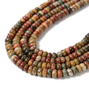 Red Creek Jasper Smooth Rondelle Beads 2x4mm 4x6mm 5x8mm 6x10mm 15.5" Strand