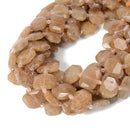 Golden Strawberry Quartz Rectangle Faceted Octagon Beads 15x20mm 15.5" Strand