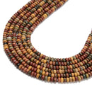 Red Creek Jasper Smooth Rondelle Beads 2x4mm 4x6mm 5x8mm 6x10mm 15.5" Strand