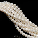 Natural White Fresh Water Pearl Round Beads Size 8-9mm 9-10mm 15.5'' Strand