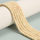 White Howlite Turquoise Smooth Rondelle Beads 2x4mm 15.5" Strand