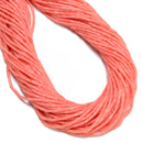 Pink / White Bamboo Coral Round Tube Beads 2x6mm 15.5" Strand
