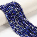 Natural Faceted Lapis Lazuli Rondelle Beads 2x3mm 3x5mm 15.5" Strand