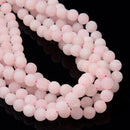 Rose Quartz Matte Round Beads 4mm 6mm 8mm 10mm 12mm 15.5" Strand