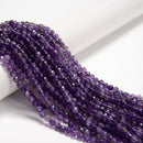 Amethyst Faceted Round Beads 2mm 3mm 4mm 5mm 15.5" Strand