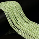 Natural Prehnite Faceted Round Beads Size 2mm 3mm 4mm 15.5" Strand