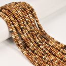 Natural Picture Jasper Smooth Rondelle Beads Size 2x4.5mm 15.5'' Strand