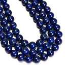 Lapis Lazuli Smooth Round Beads 14mm 16mm 18mm 20mm 15.5" Strand