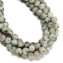 Sesame Kiwi Jasper Matte Round Beads 4mm 6mm 8mm 10mm 12mm 15.5" Strand