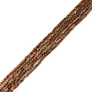 Gray/Gold/Silver/Copper Plated Hematite Smooth Dice Cube Beads 2x2mm 15.5" Strand