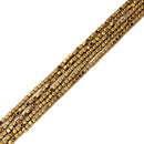 Gray/Gold/Silver/Copper Plated Hematite Smooth Dice Cube Beads 2x2mm 15.5" Strand