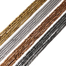 Gray/Gold/Silver/Copper Plated Hematite Smooth Dice Cube Beads 2x2mm 15.5" Strand