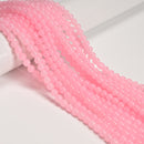 Light Pink Dyed Jade Smooth Round Size 4mm 6mm 8mm 10mm 15.5" Strand